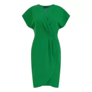 Mela London Green Wrap Front Dress - Green