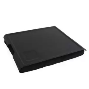 Laptray Large Antislip Plastic Black with Black Cushion