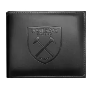 West Ham United FC Mens Official RFID Embossed Leather Wallet (One Size) (Black)