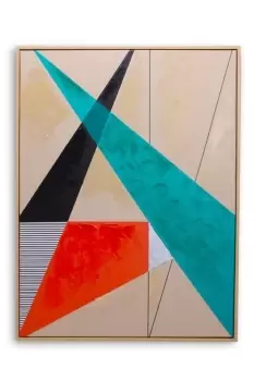 Hand Finished 'Direction' Framed Print Abstract Wall Art - (W)62.5cm x (H)82.5cm x (D) 5cm