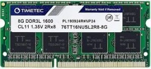 8GB (1x8GB), DDR3 1600MHz, Non-ECC, 204-pin SO-DIMM, Unbuffered