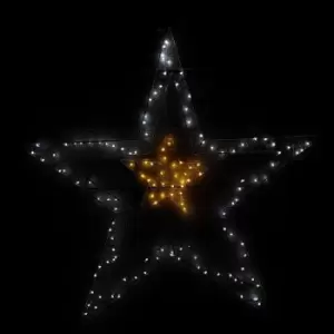 140 LED 80cm Premier Christmas Ultrabrights Outdoor Double Star in Cool & Warm White Mix