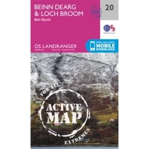 Beinn Dearg & Loch Broom, Ben Wyvis by Ordnance Survey (Sheet map, folded, 2016)