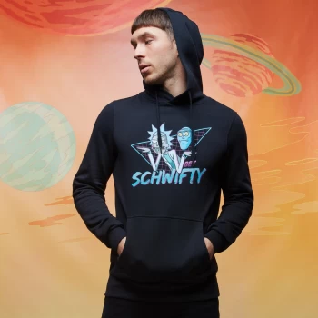 Rick and Morty Get Schwifty Hoodie - Black - S