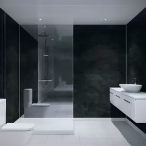 Multipanel Classic Bathroom Wall Panel Hydrolock 2400 X 598mm Riven Slate