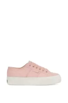 2740 Mid Natural Platform Tumbled Leather Trainers