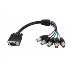 1 ft Coax HD15 VGA to 5 BNC RGBHV Monitor Cable MF