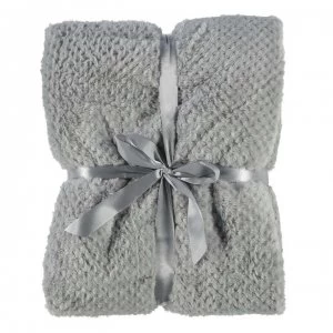 Linens and Lace Flannel Fleece Throw - Grey