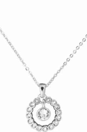 Ted Baker Ladies Silver Plated Cadhaa Concentric Crystal Pendant TBJ1316-01-02
