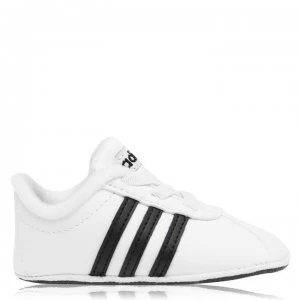 adidas Court Crib Shoes - White/Black