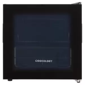 Cookology 43L Tabletop Drinks Fridge / Beverage Cooler with Glass Door 48cm - Black