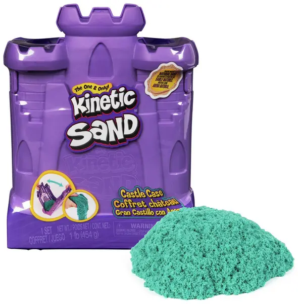 Kinetic Sand Castle Case Playset with Teal Sand