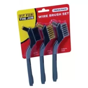 Fit For The Job 3Pc Soft Grip Mini Wire Brush Set- you get 12