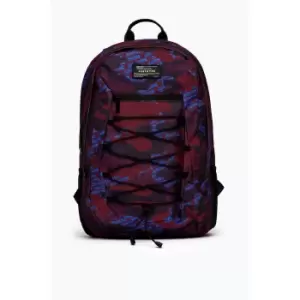 Hype Camo Maxi Backpack (One Size) (Burgundy/Blue)