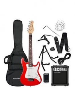 Rocket 3/4 Size Electric Guitar In Red With Free Online Music Lessons