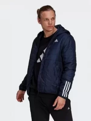 adidas Itavic 3-stripes Light Hooded Jacket, Blue, Size XL, Men