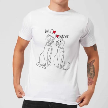 Disney Aristocats We Go Together Mens T-Shirt - White - XS