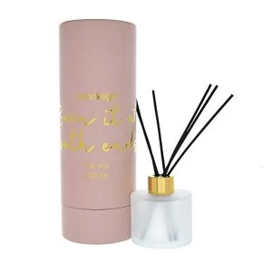 150ml Reed Diffuser In Round Tube 'Burn It At Both Ends' - Pink Petal Scent