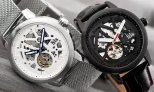Reign Automatic Skeleton Watch: Bracelet/Silver