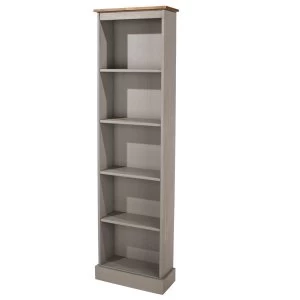 Halea Tall Narrow Bookcase - Grey