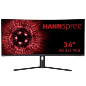 Hannspree 34" HG342PCB QHD Ultra Wide Curved LED Gaming Monitor