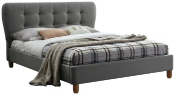 Birlea Stockholm Double Bed Frame - Grey