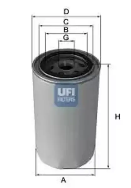 UFI 23.121.00 Oil Filter Oil Spin-On