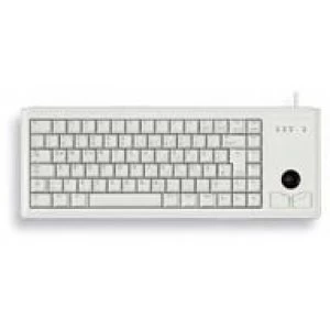 Cherry G84-4400 Compact Trackball USB Keyboard Light Grey UK Lyout