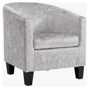 Home Detail - Canberra Silver Crushed Velvet Tub Chair