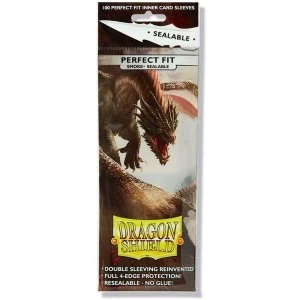 Dragon Shield Smoke Perfect Fit Sealable Card Sleeves - 100 Sleeves