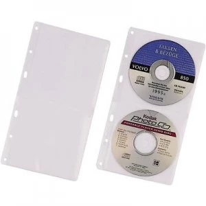 Durable 2x CD box 2 CDs/DVDs/Blurays Transparent 5 pcs 520319
