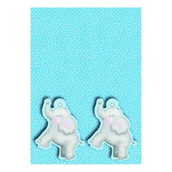 Blue Baby Elephant Gift Wrap and Tags Pack of 12 27228-2S2T
