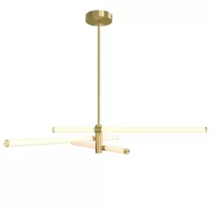 Axis Modern Integrated Pendant Ceiling Light Gold, 3000K, Acrylic Frosted Shade