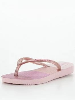 Havaianas Slim Palette Glow Flip Flop Sandal - Pink, Size 10-11 Younger