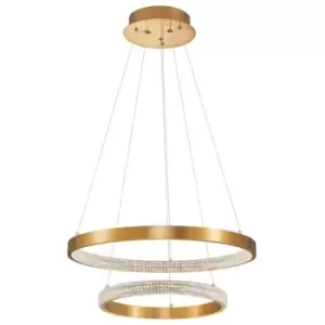 Merano - Clara Integrated LED Pendant Ceiling Light Antique Gold Brass Aluminium LED 60W 3113Lm 3000K