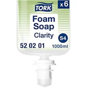 Tork Clarity Hand Soap Foam Refill S4 Premium 520201 99% of Ingredients from Natural Origin 1 L