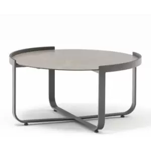 Harbour Lifestyle - Bloom Coffee Table - 80cm Ceramic Top/Charcoal
