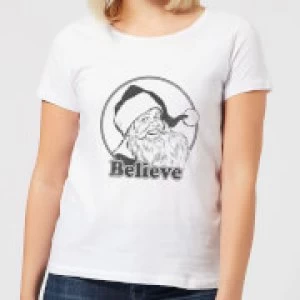 Believe Grey Womens T-Shirt - White - 5XL