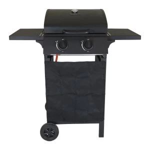 Charles Bentley Deluxe Auto Ignition 2-Burner Compact Gas Barbecue - Matte Black