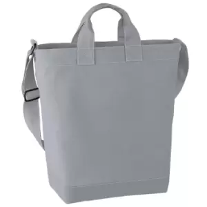 Bagbase Canvas Daybag / Hold & Strap Shopping Bag (15 Litres) (Pack of 2) (One Size) (Light Grey)