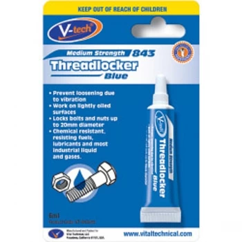 Streetwize V-Tech Threadlocker Adhesive 6ml Blue