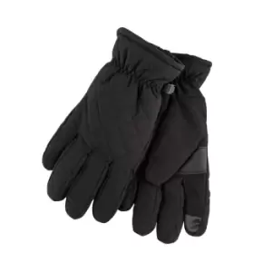 totes Isotoner Ladies Water Repellent Quilted Gloves Black