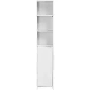 House&homestyle - White Bathroom Storage Tallboy Cabinet - White