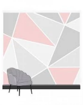 Art For The Home Trinity Geometric Blush Mural Wallpaper Paper