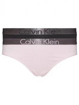 Calvin Klein Girls 2 Pack Logo Briefs - Black/Pink, Size Age: 12-14 Years, Women