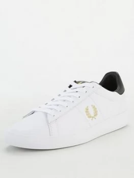Fred Perry Spencer Leather Trainers - White, Size 10, Men
