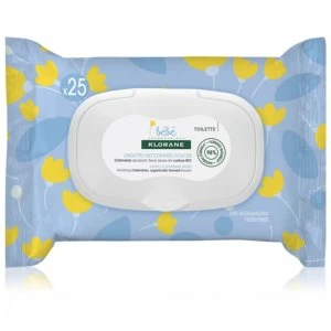 Klorane Bebe Calendula Gentle Cleansing Wipes for Children from Birth 25 pc