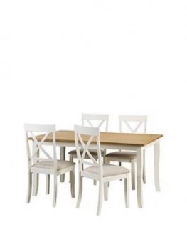 Julian Bowen Davenport 150Cm Dining Table And 4 Chairs