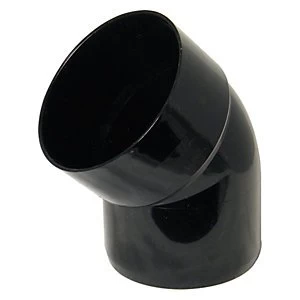 FloPlast SP435B Soil Pipe 135 Deg Offset Bend Spigot/Solvent Socket - Black 110mm