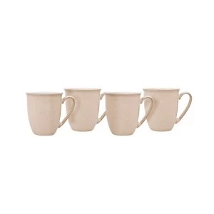 Denby Elements Natural 4 Piece Coffee Beaker Mug Set